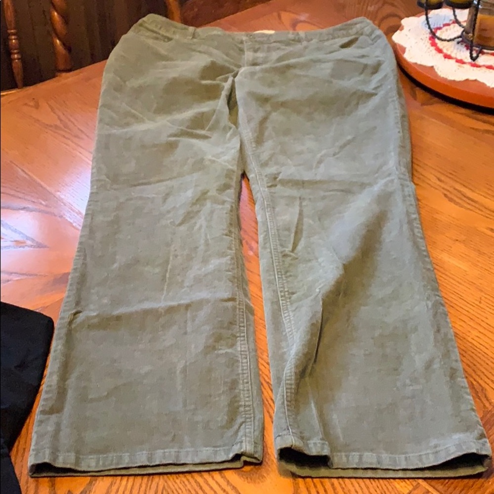 Green Corduroy Pants size 18w